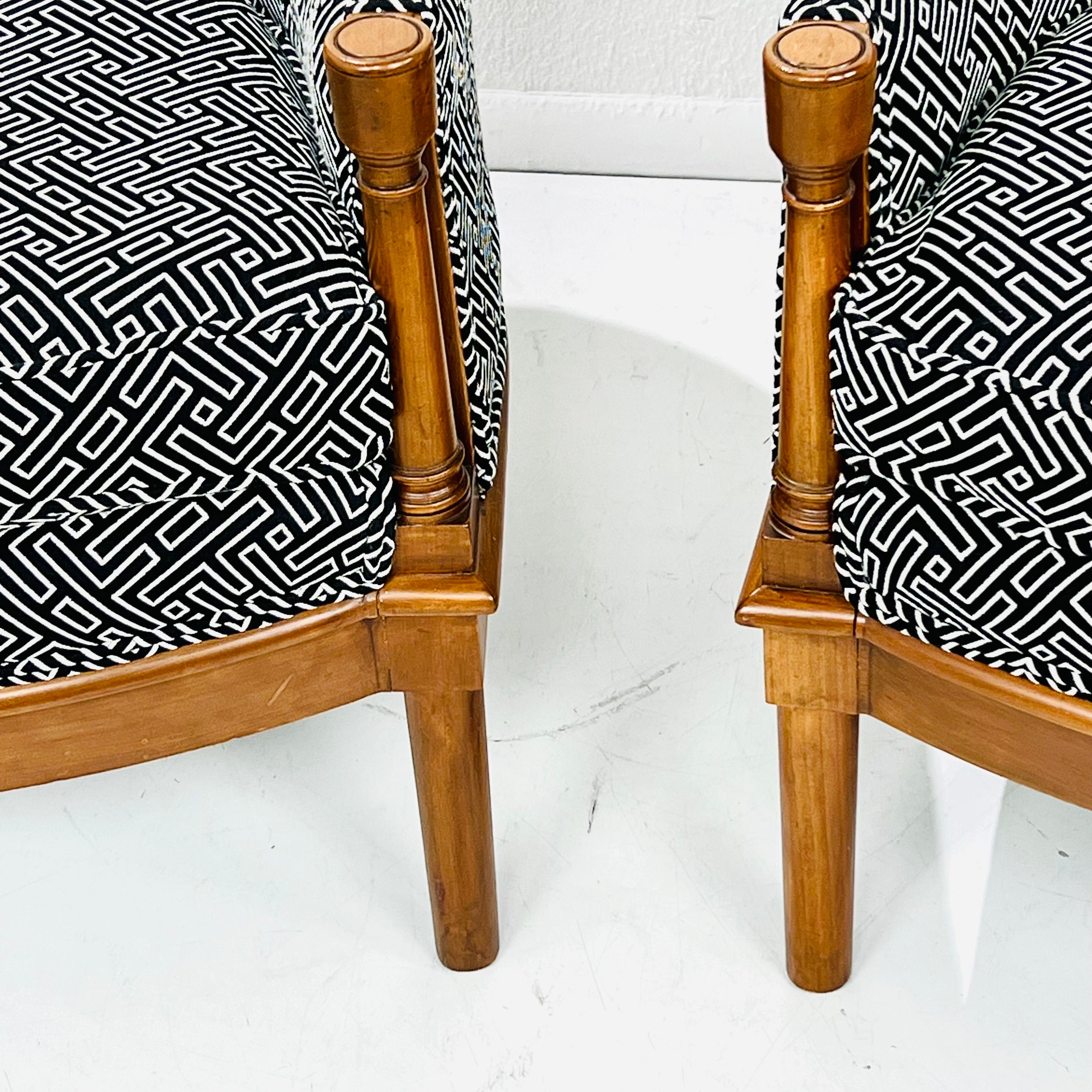 Pair of Upholstered Art Deco Side Chairs 4