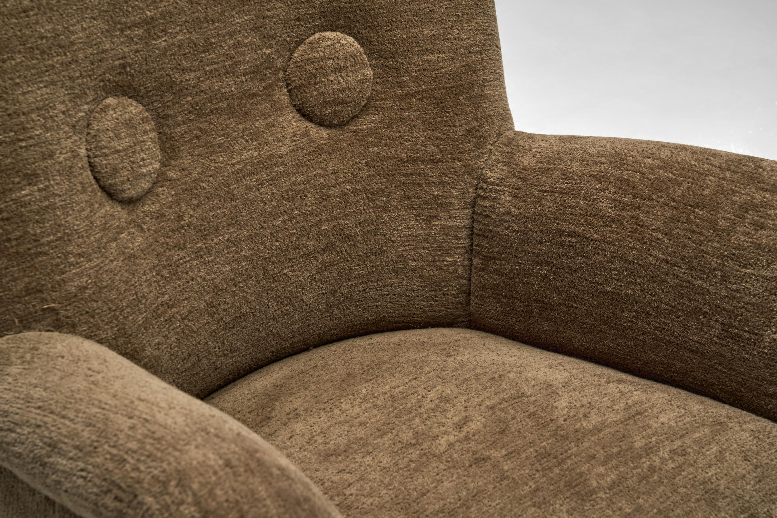 Pair of Upholstered Berga Möbler Armchairs, Sweden 1940s 2