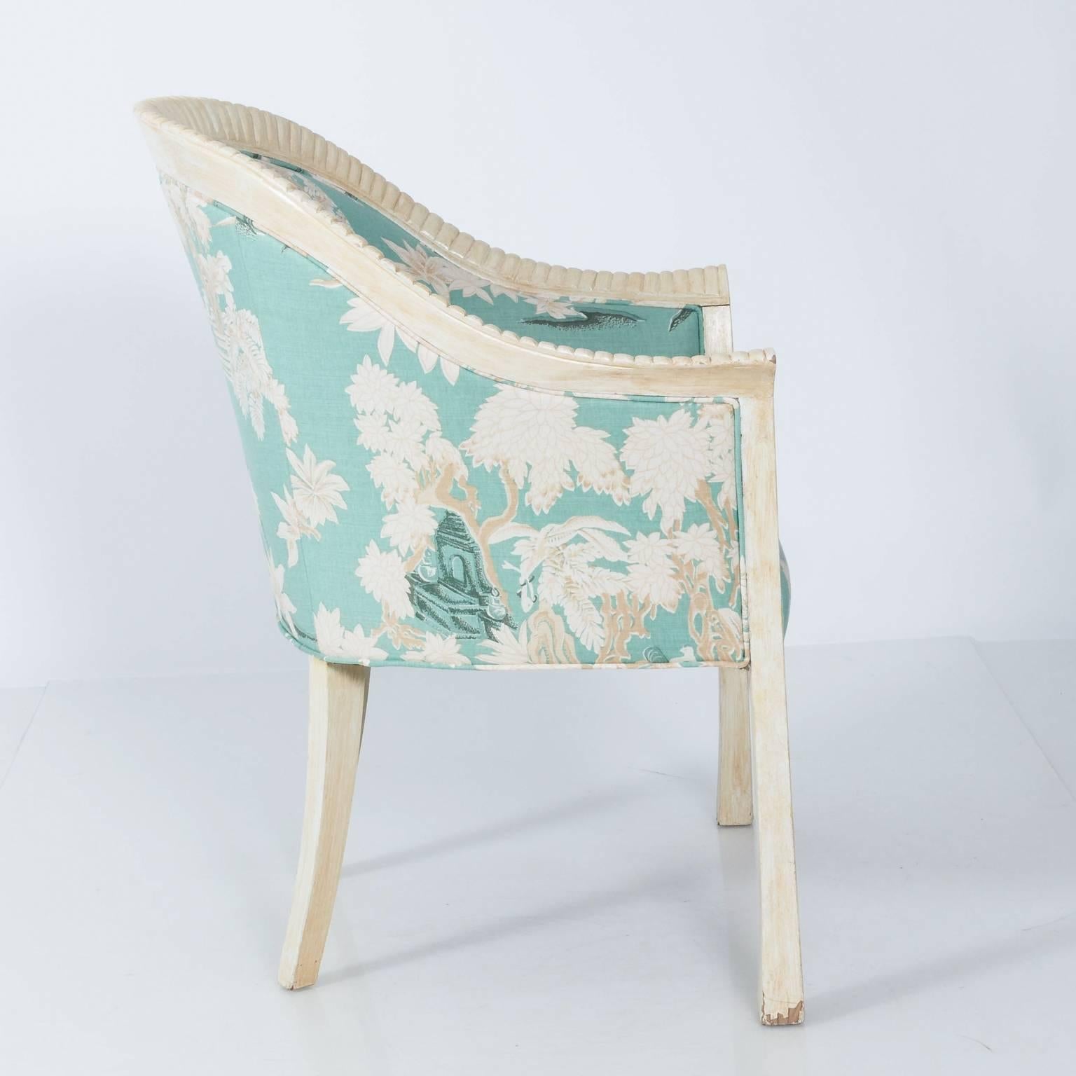 Pair of Upholstered Chinoiserie Armchairs 12