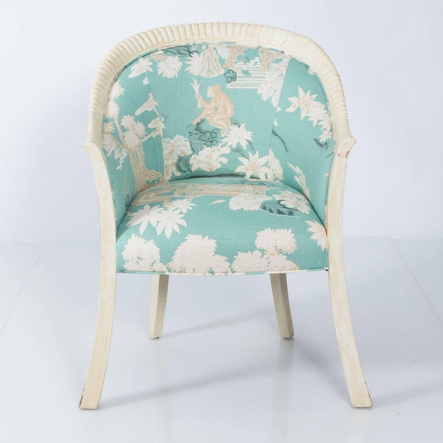 Pair of Upholstered Chinoiserie Armchairs 15