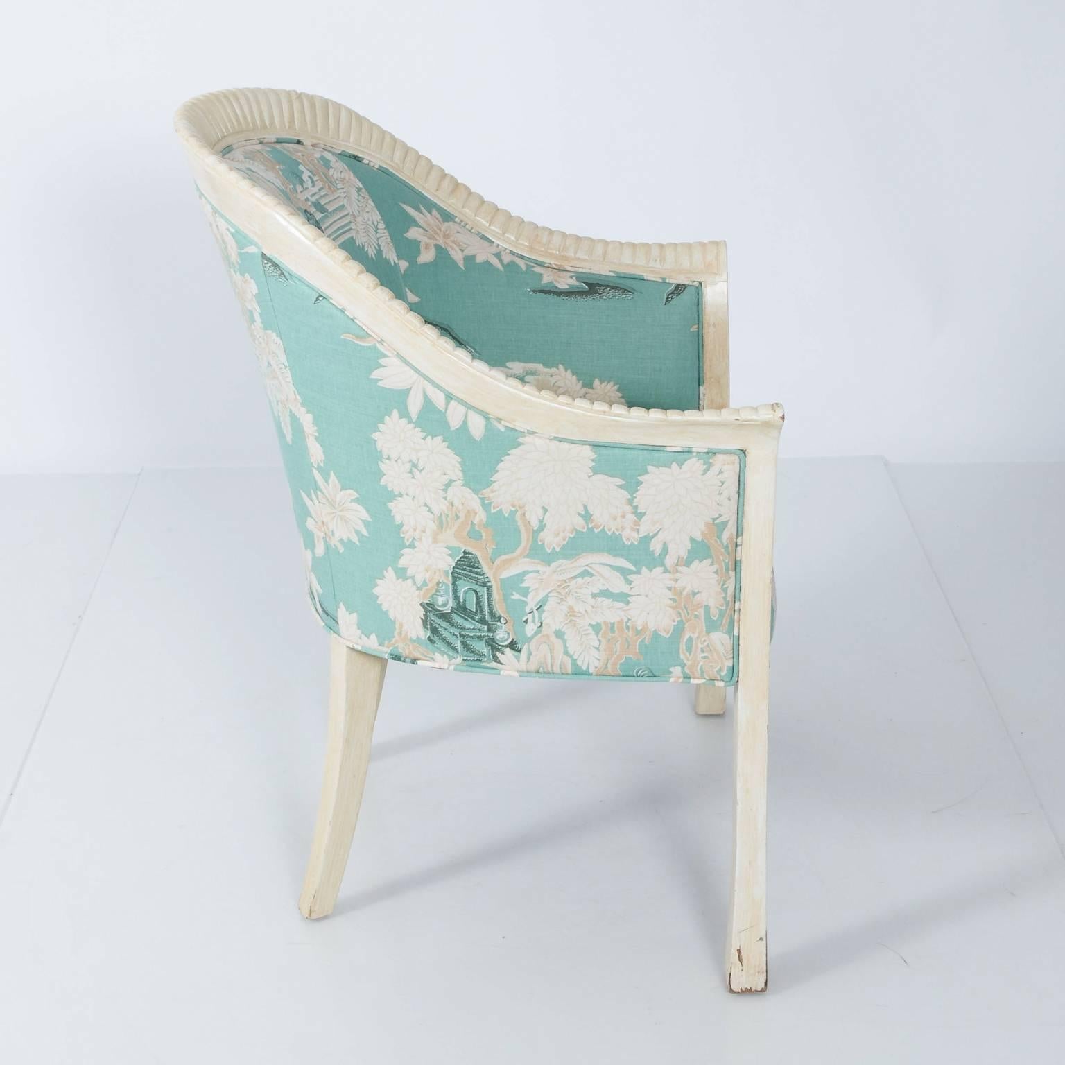 Pair of Upholstered Chinoiserie Armchairs 3