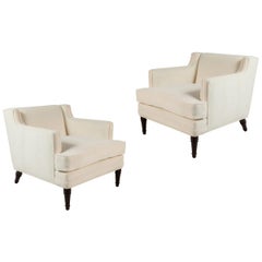 Vintage Pair of Upholstered Club Chairs by Willam "Billy" Haines
