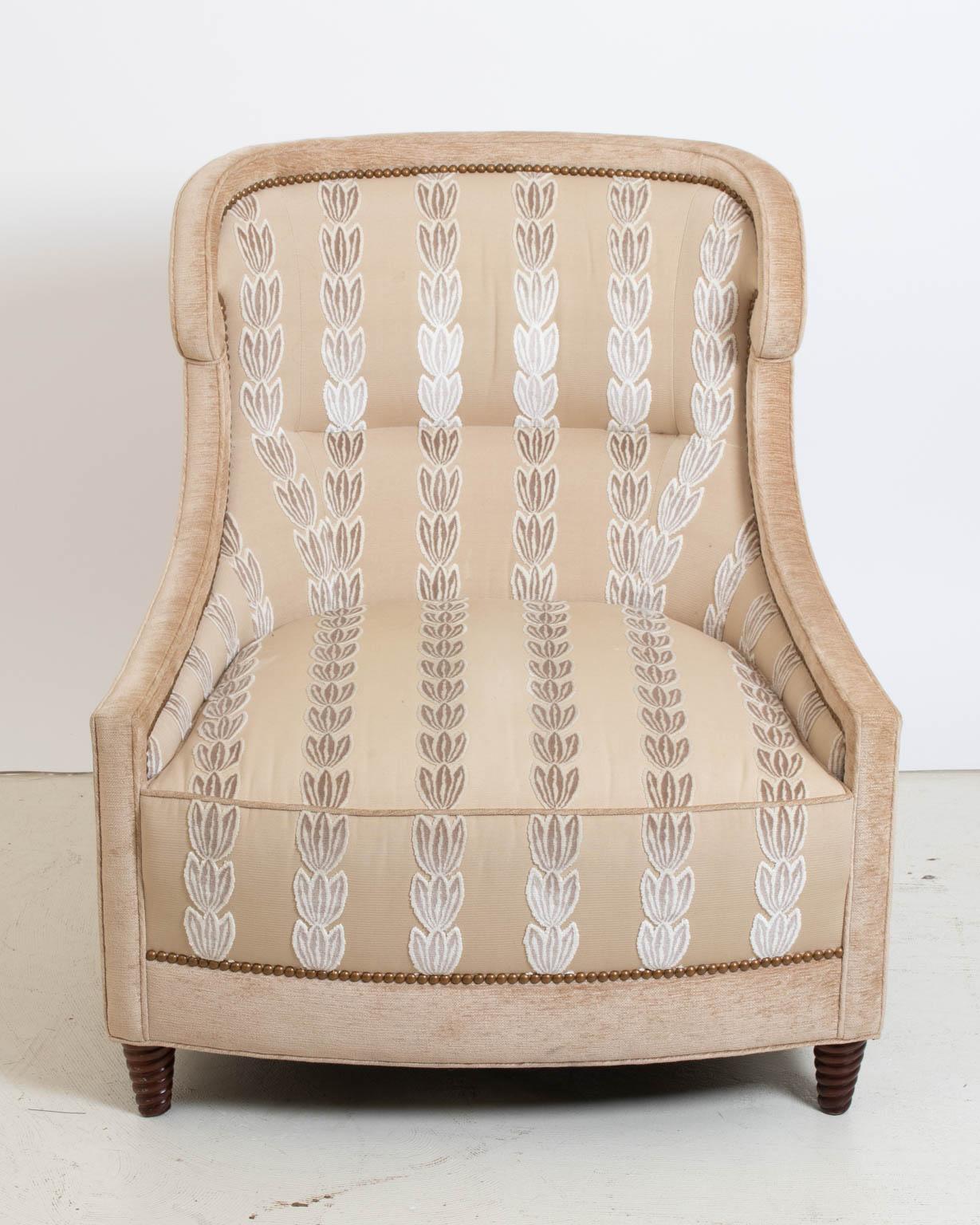 Mid-20th Century Pair of Upholstered Club Chairs