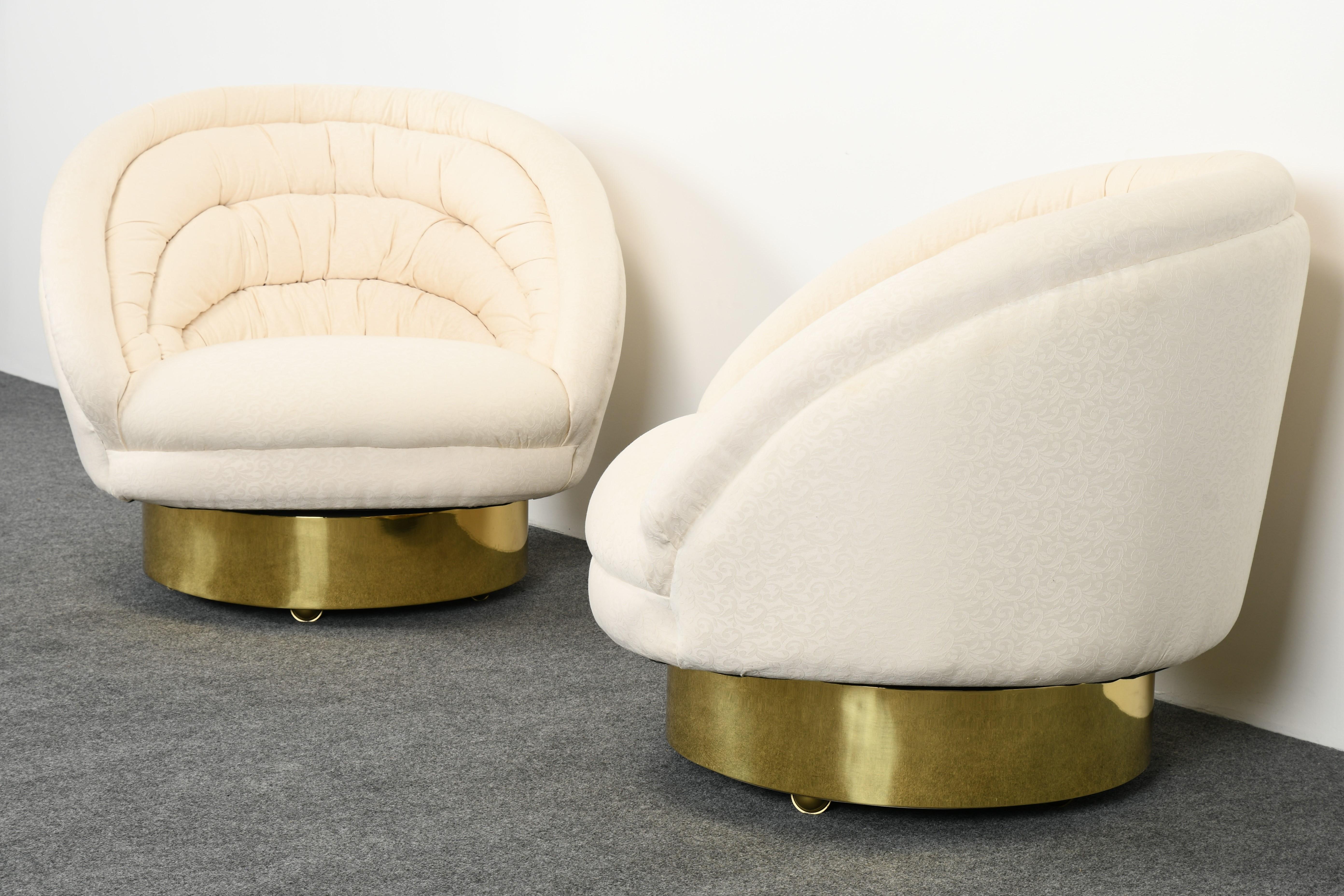Mid-Century Modern Pair of Upholstered 