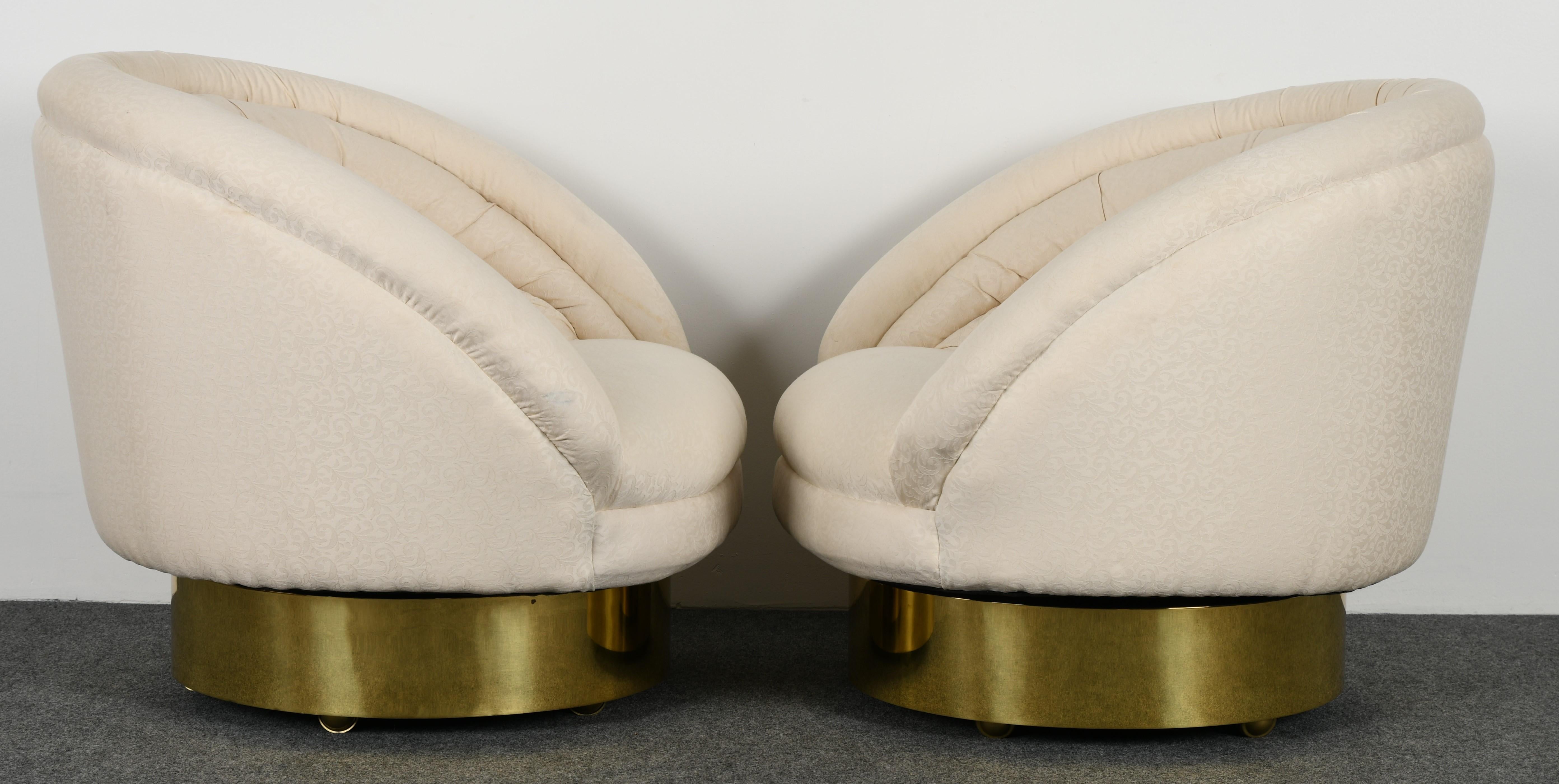 Mid-Century Modern Pair of Upholstered 