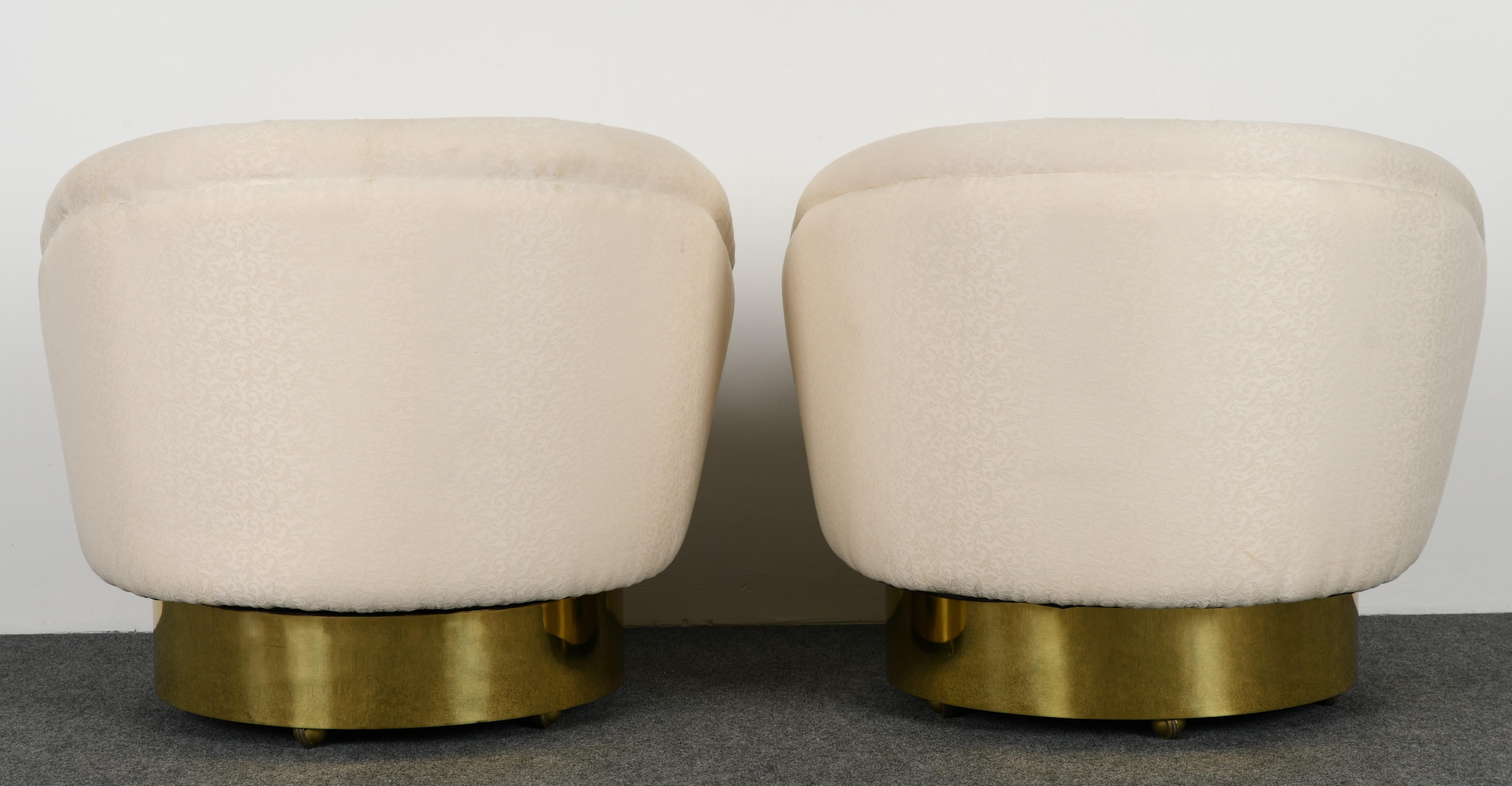 Late 20th Century Pair of Upholstered 
