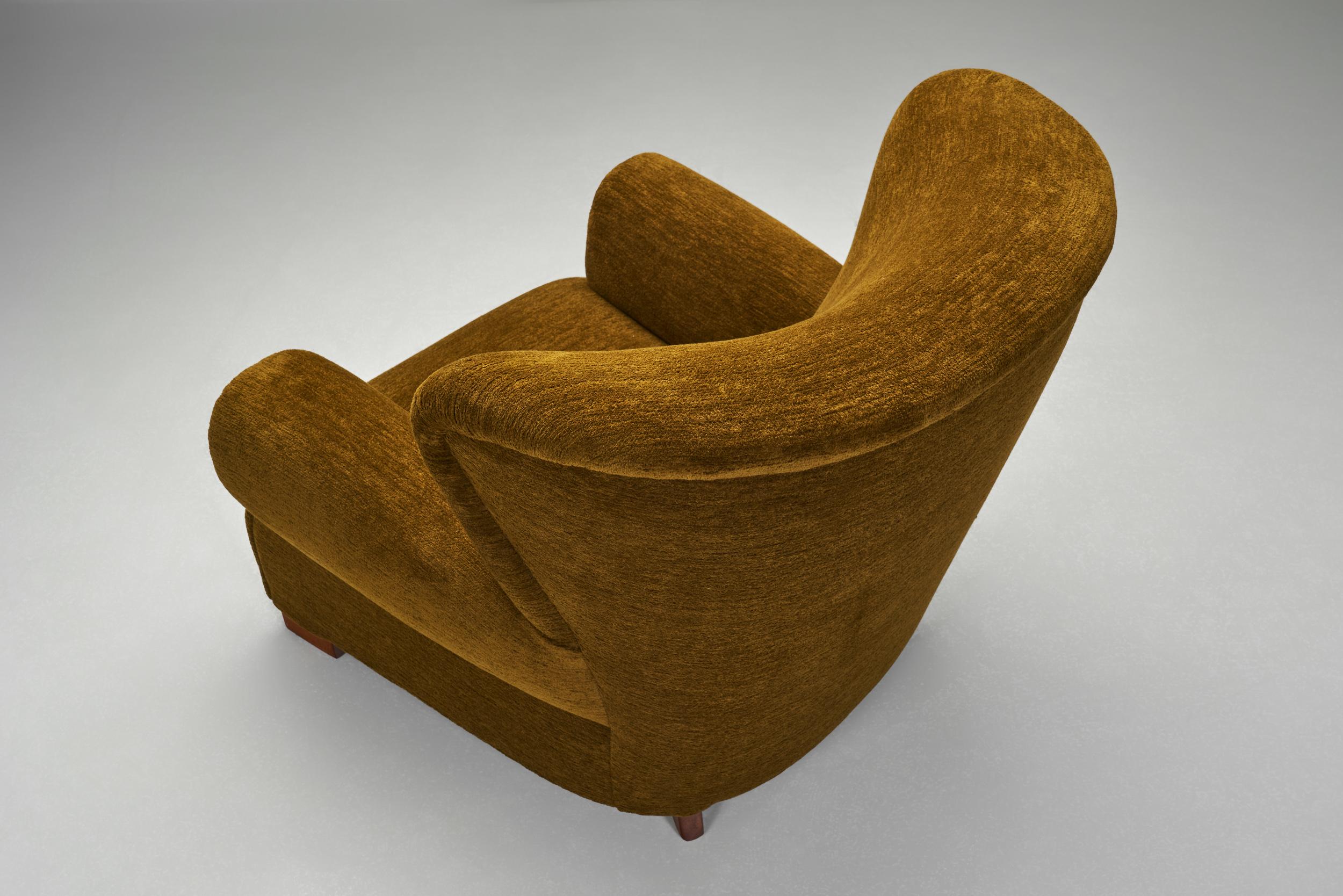 Paire de fauteuils rembourrés d'ébéniste danois, Danemark, vers les années 1940 en vente 5