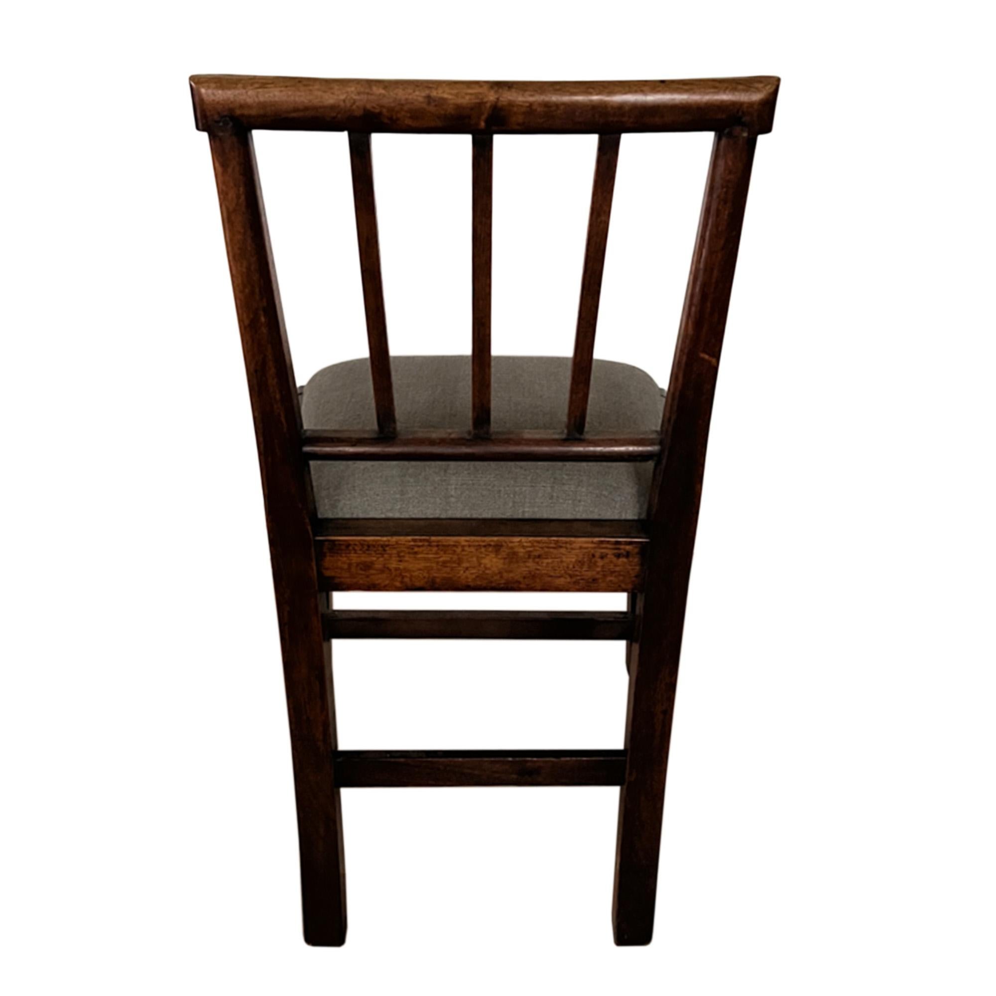British Pair of Upholstered English Mahogany 18th Century Chairs