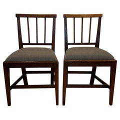 Pair of Upholstered English Mahogany 18th Century Chairs