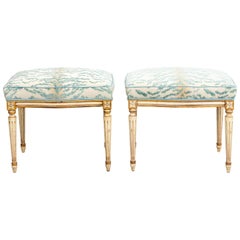 Pair of Upholstered French Ottomans