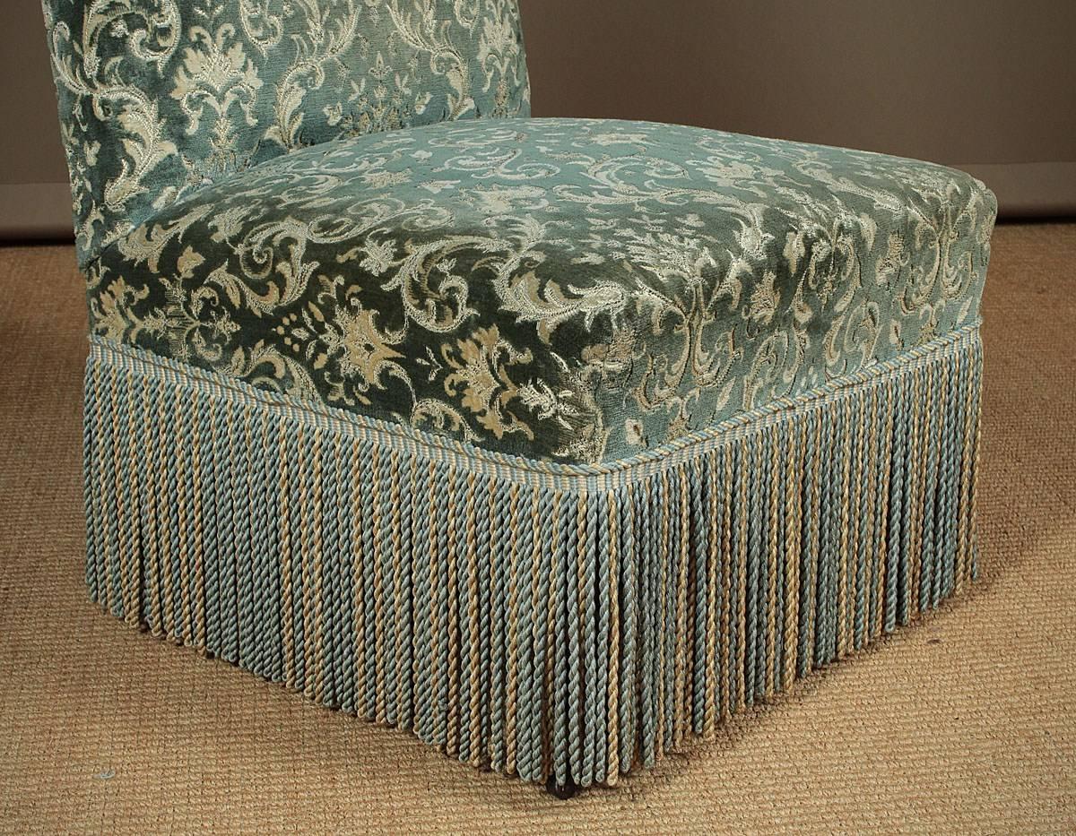 Pair of Upholstered French Side or Bedroom Chairs, circa 1890 For Sale 2