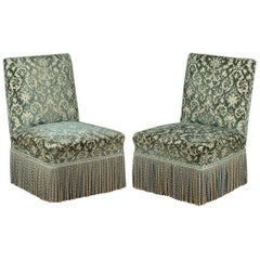 Pair of Upholstered French Side or Bedroom Chairs, circa 1890