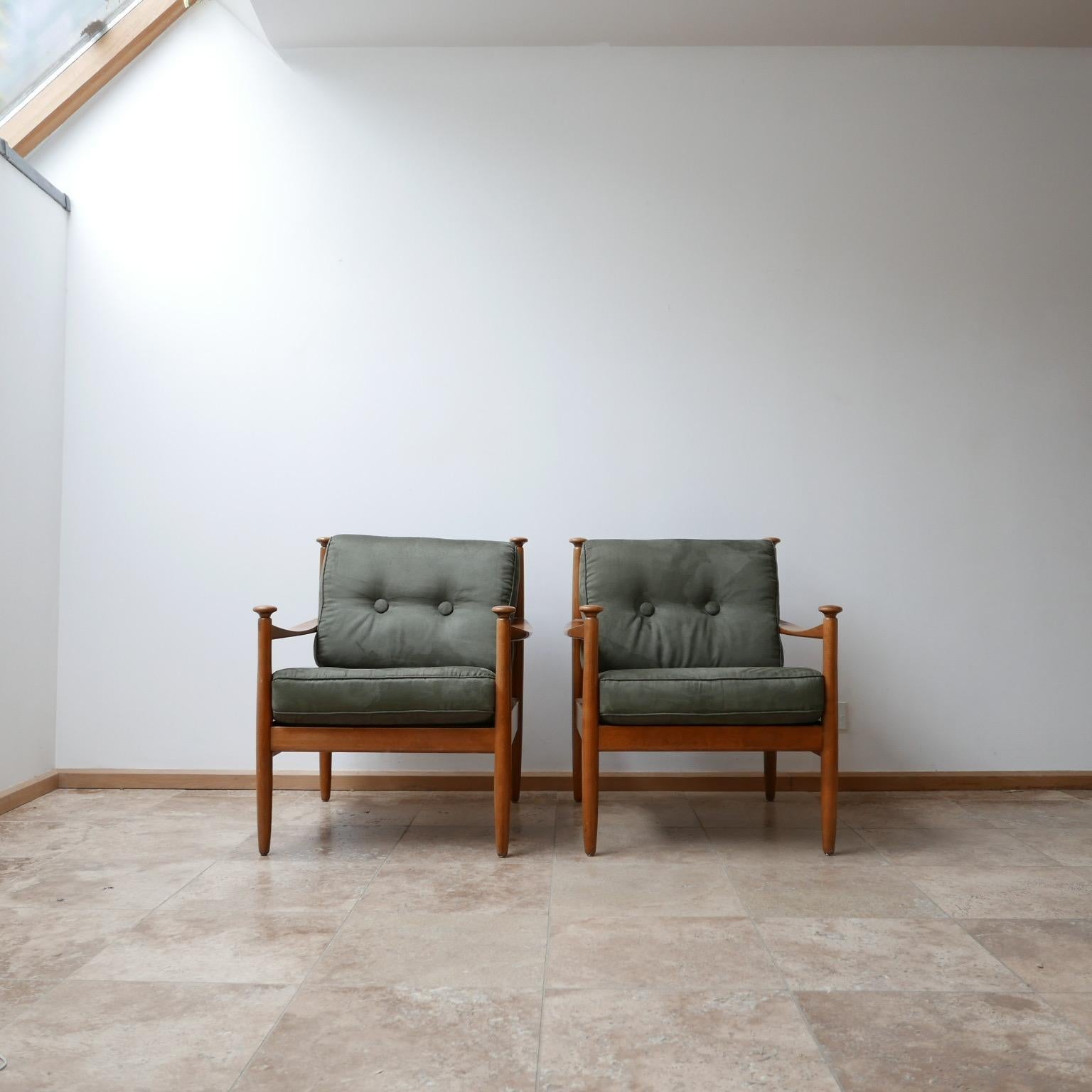 Pair of Upholstered German Midcentury Armchairs 9