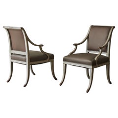 Pair of Upholstered Gustavian Armchairs
