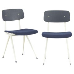 Pair of Upholstered HAY Result Chairs by Friso Kramer and Wim Rietveld in Oak