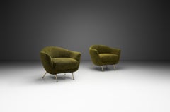 Coppia di poltrone italiane imbottite di Lenzi, Italia, 1956 ca.