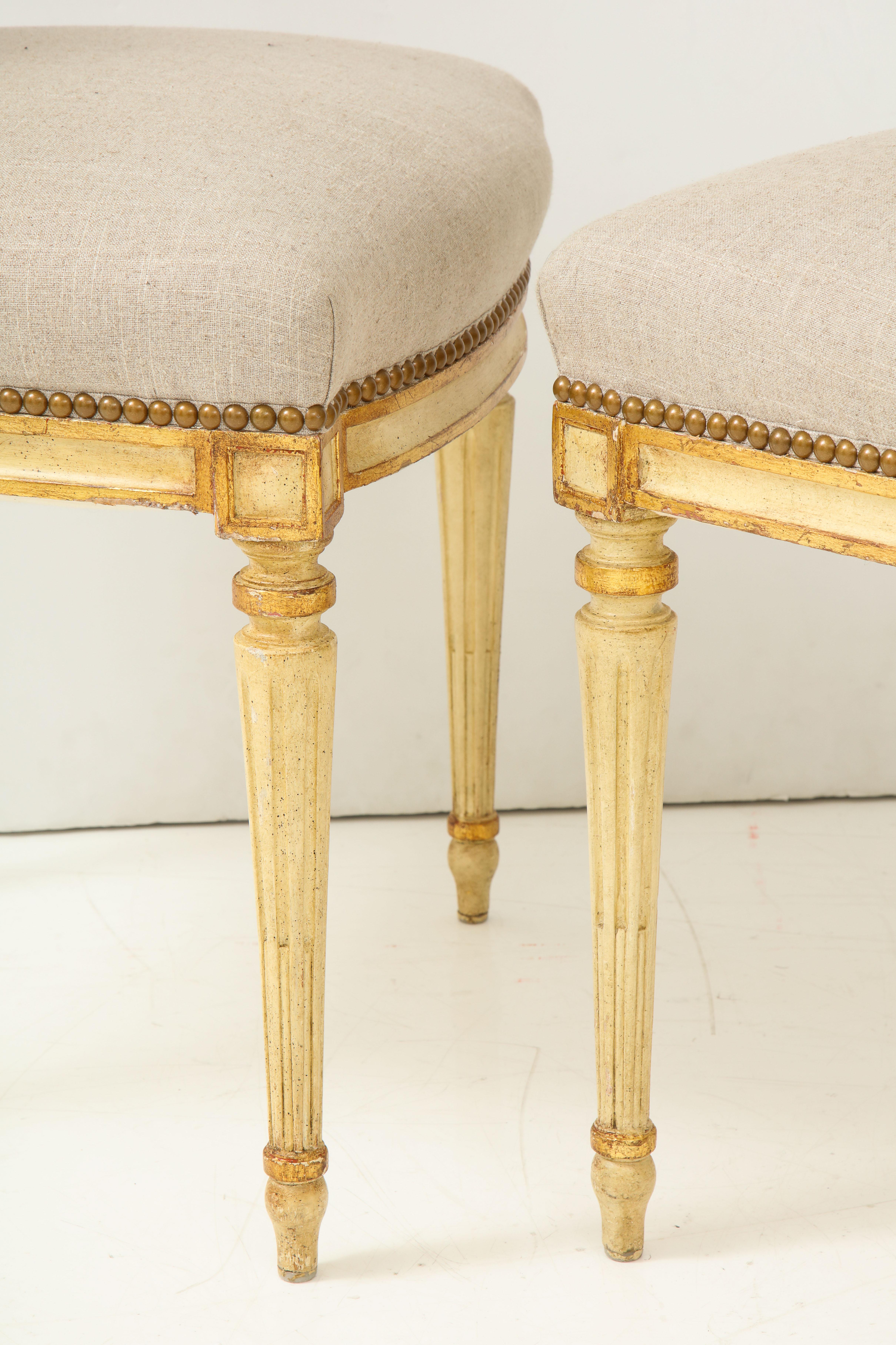 Pair of Upholstered Louis XVI Side Chairs 1