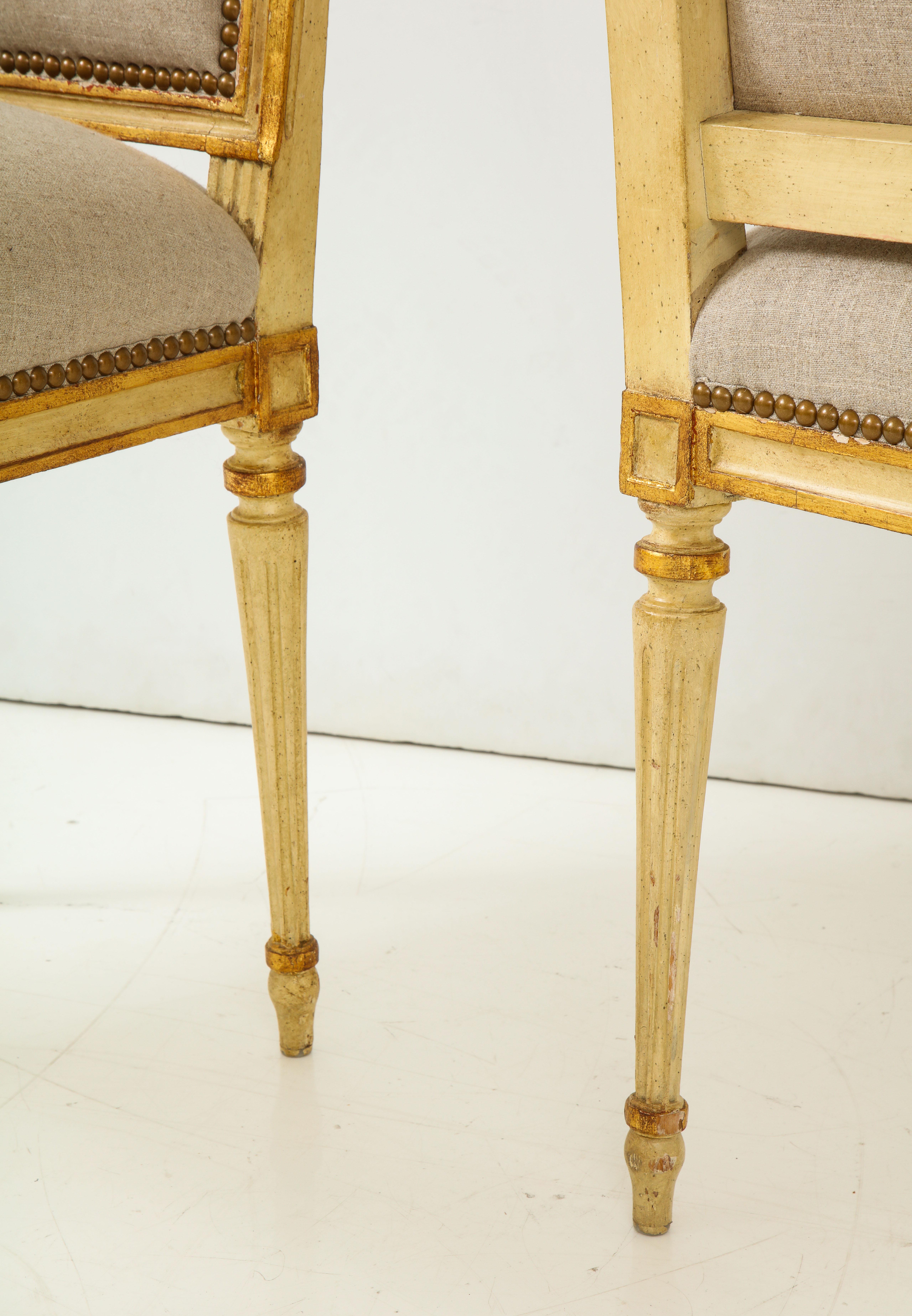 Pair of Upholstered Louis XVI Side Chairs 2