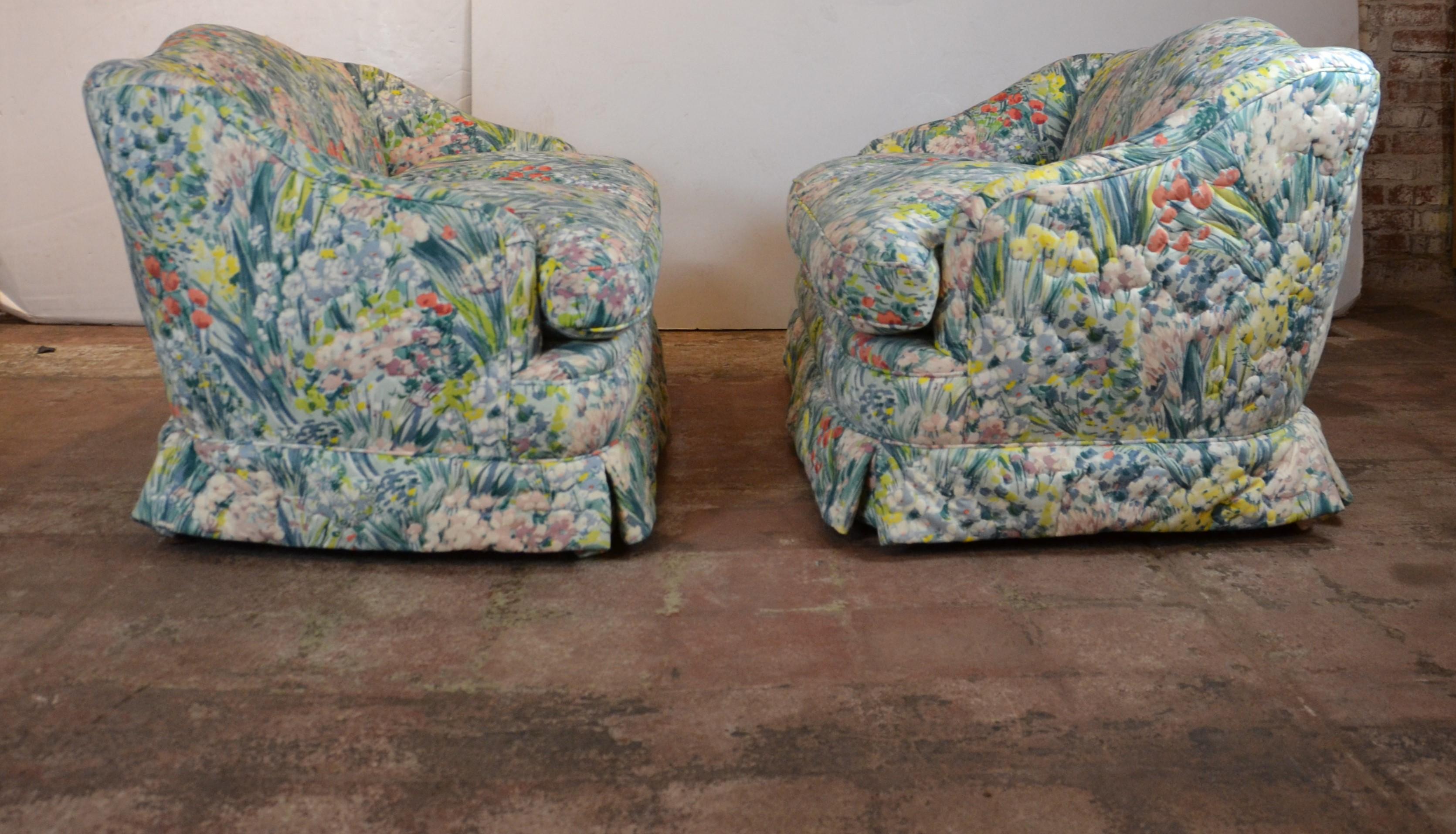 Pair of Upholstered Loveseats In Good Condition In Pomona, CA