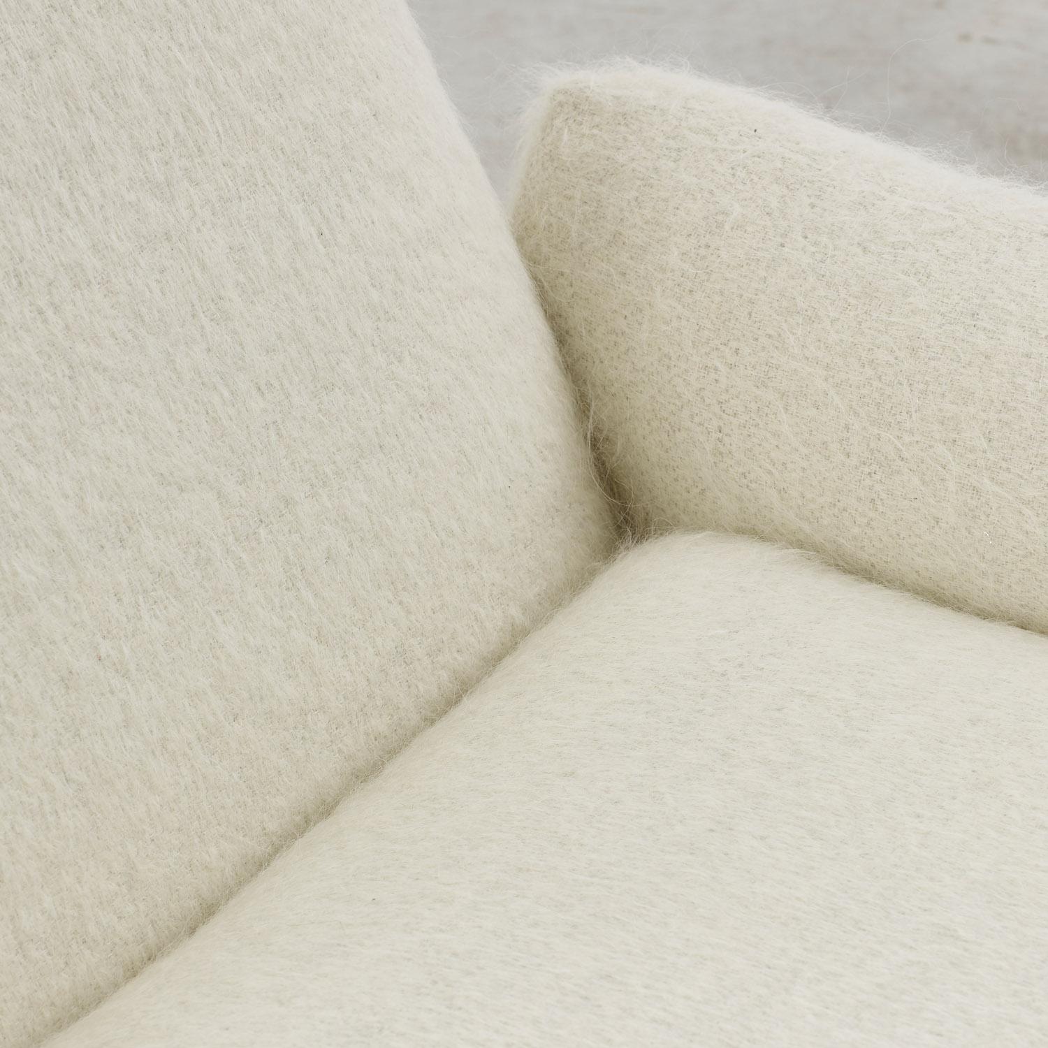 Pair of upholstered low armchairs - Italy, 1970s 4
