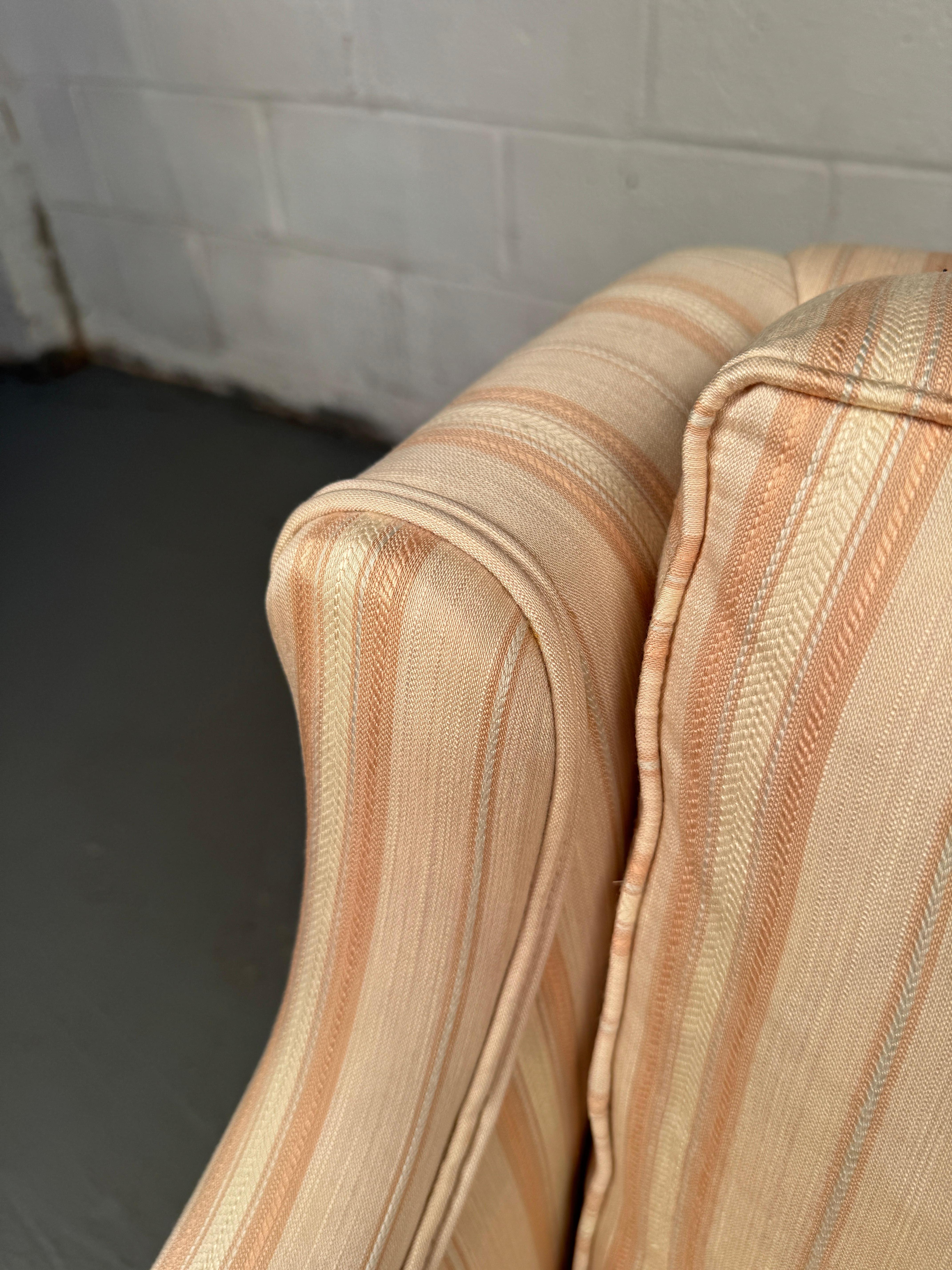 Pair of Upholstered Mid-Century Lounge Chairs For Sale 3