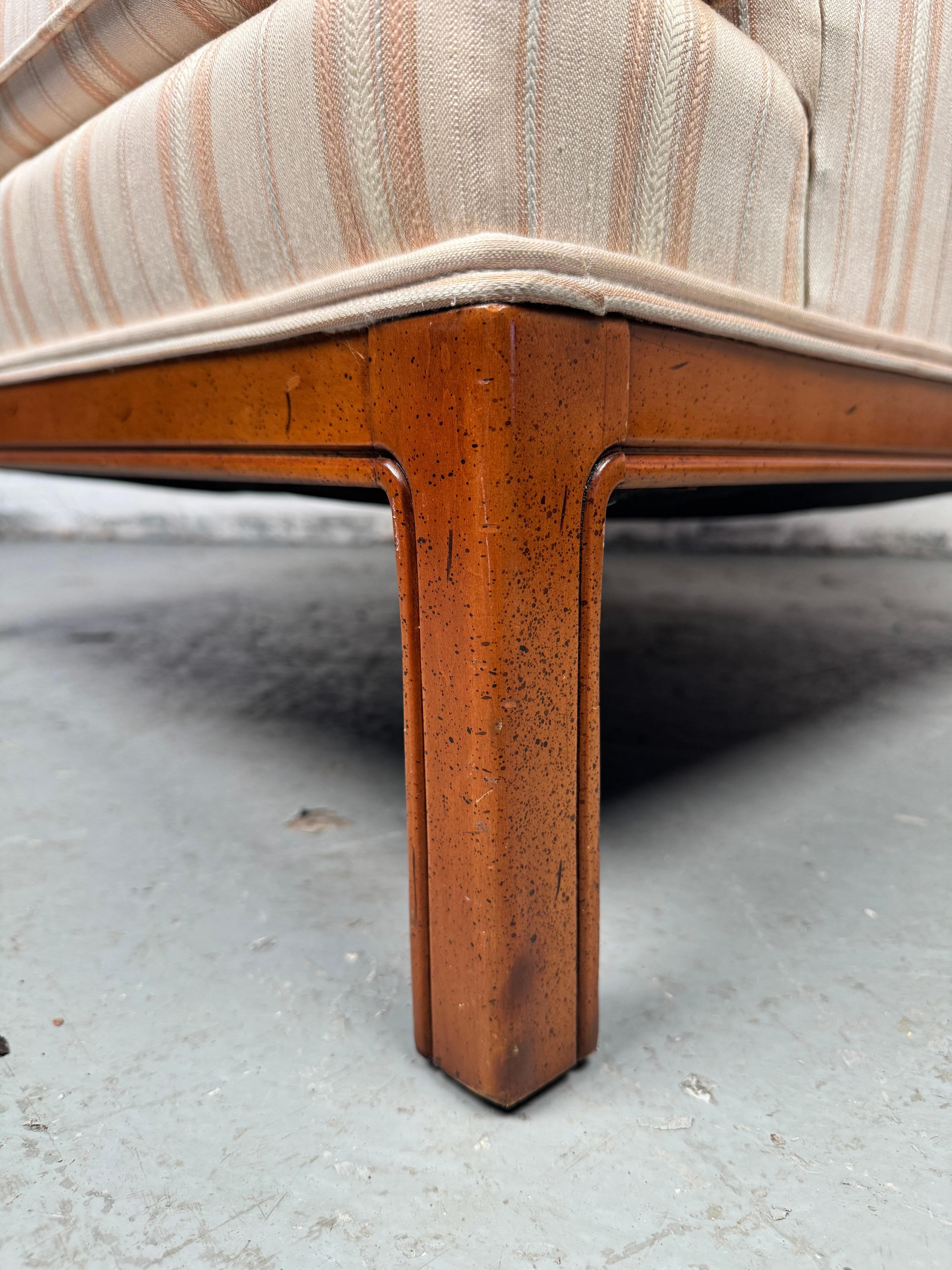 Pair of Upholstered Mid-Century Lounge Chairs For Sale 7