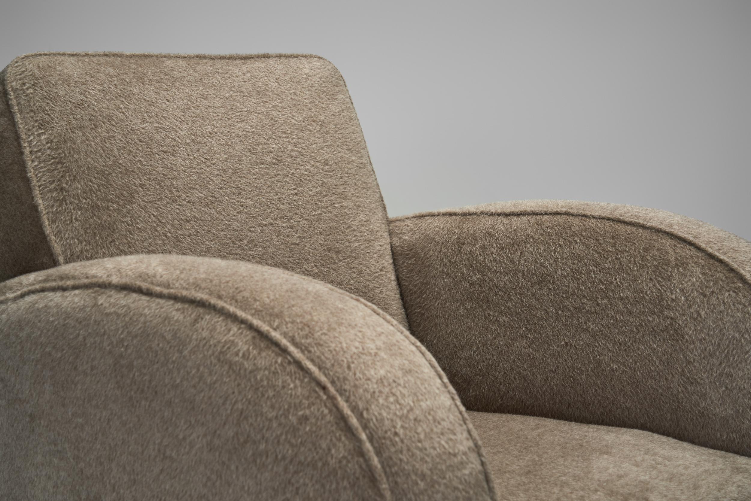 Pair of Upholstered Norwegian Club Chairs, Norway 1930s For Sale 6