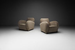 Pair of Upholstered Norwegian Club Chairs, Norway 1930s