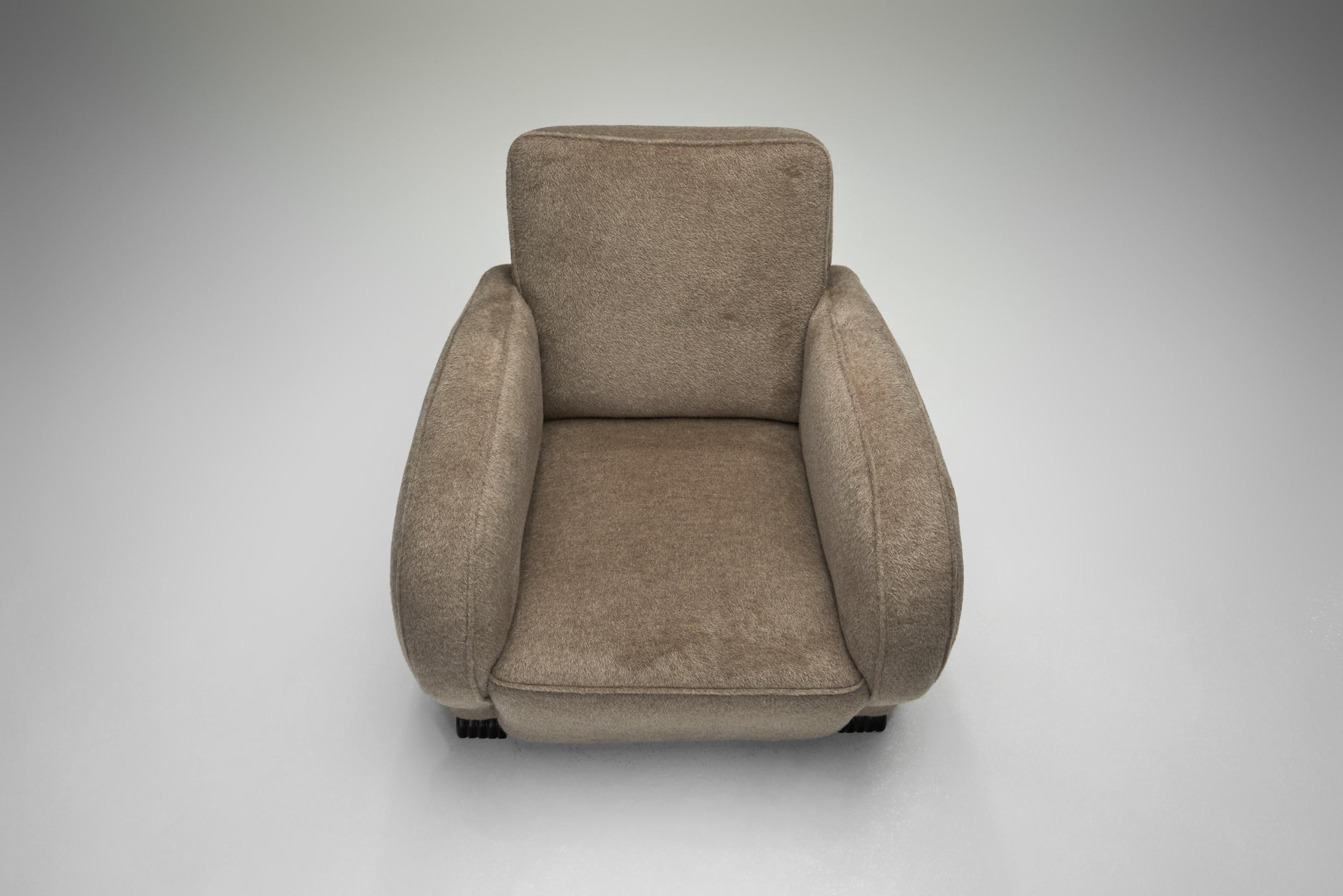 Fabric Pair of Upholstered Norwegian Club Chairs, Norway 1930s For Sale