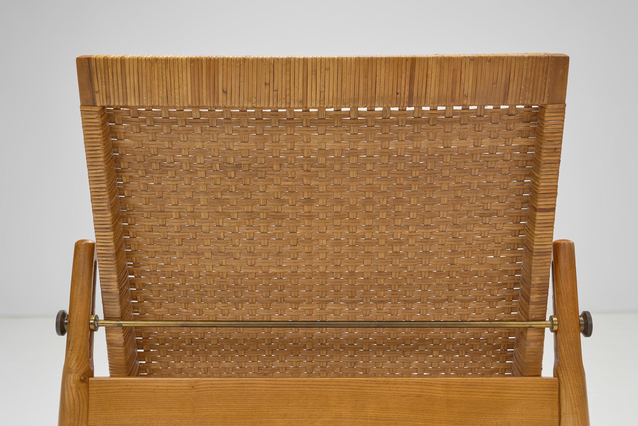 Paar gepolsterte Rattan- und Holzstühle für ULUV, Tschechoslowakei, ca. 1960er Jahre im Angebot 3