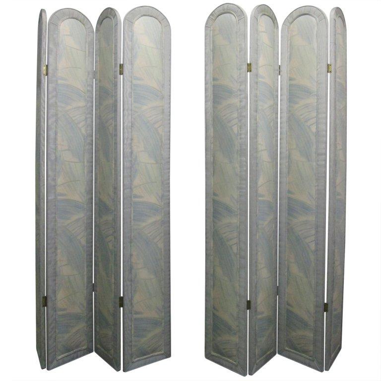Pair of Upholstered Room Dividers or Screens