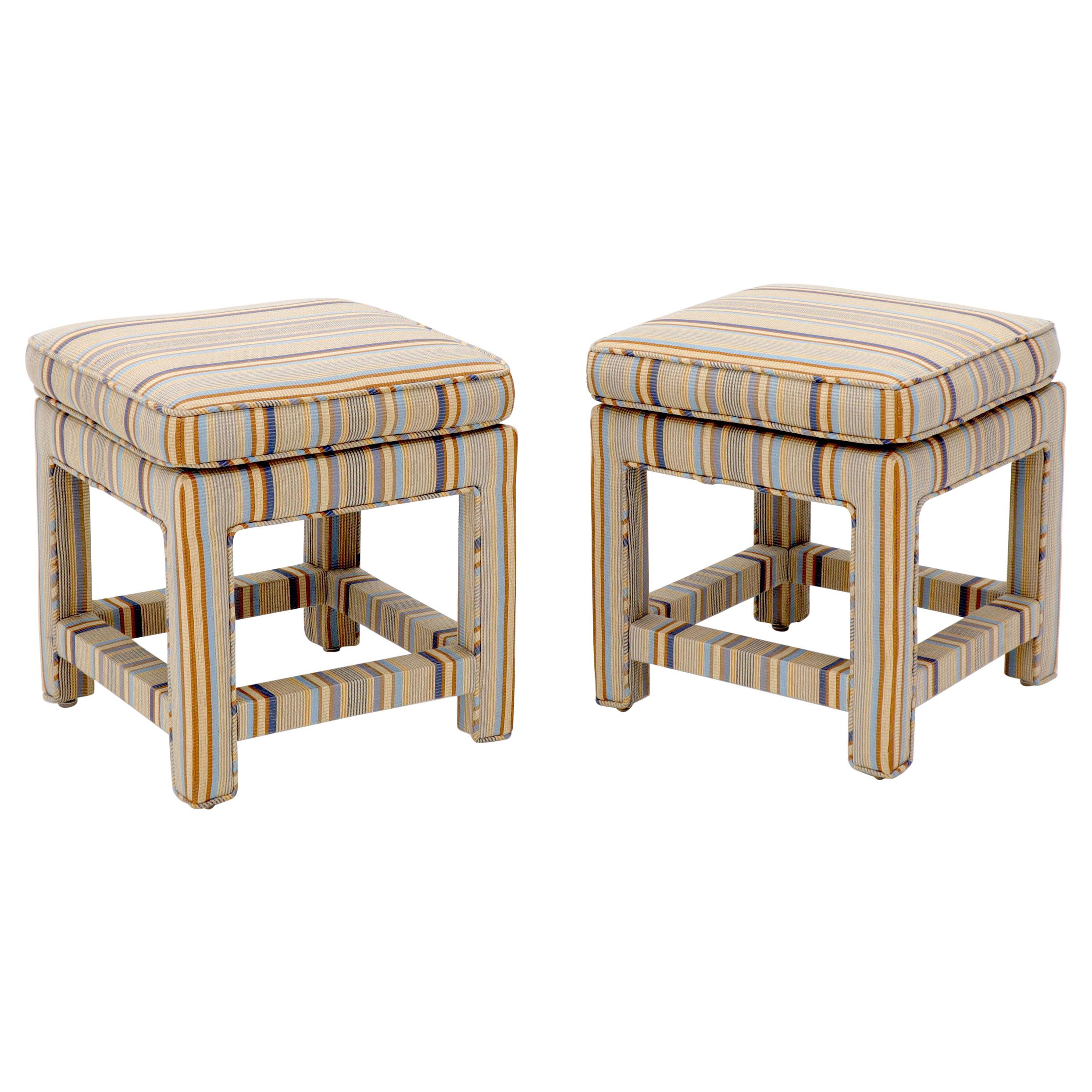 Pair of Upholstered Square Billy Baldwin Benches