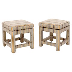 Pair of Upholstered Square Billy Baldwin Benches
