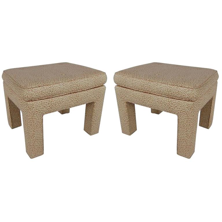 Pair of Upholstered Stools