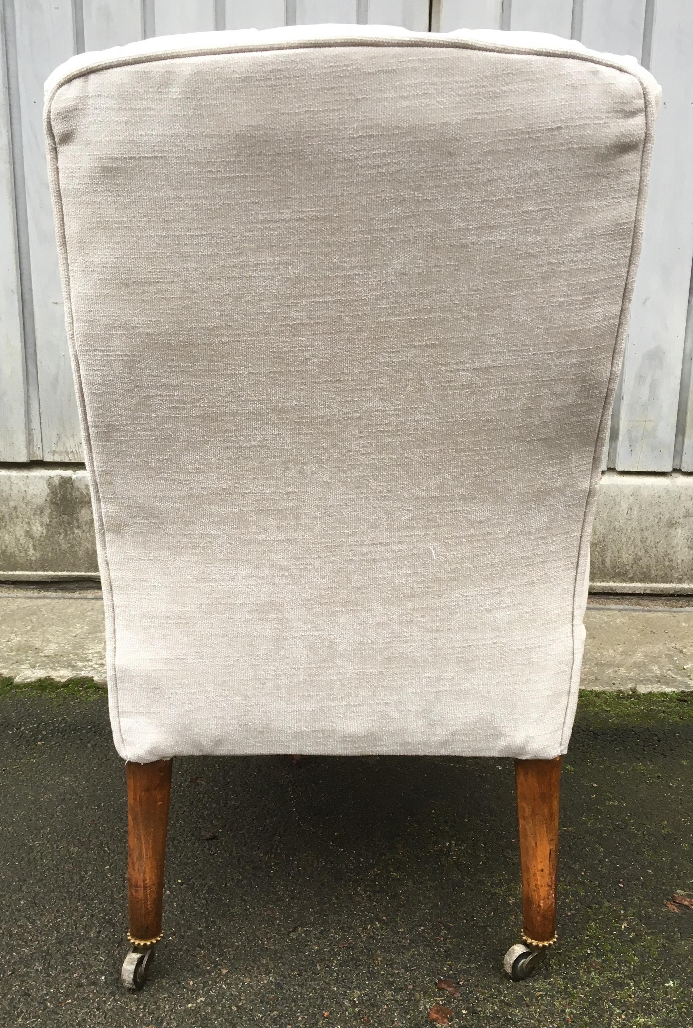 Pair Of Upholstered Swedish Oskarian Slipper Chairs, From The Victorian Period 2