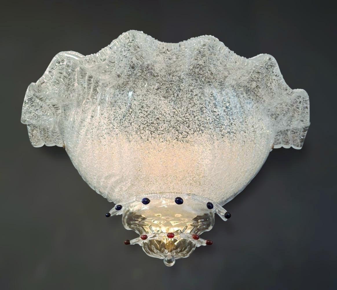 Italian Pair of Uplight Graniglia Sconces, 2 Pairs Available For Sale