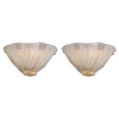 Pair of Uplight Graniglia Sconces