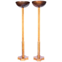 Harry & Lou Epstein Art Deco Pair of Uplighter Lamps