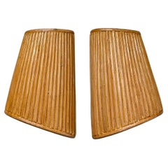 Pair of Upside Downward Pencil Reed Wall Lamp