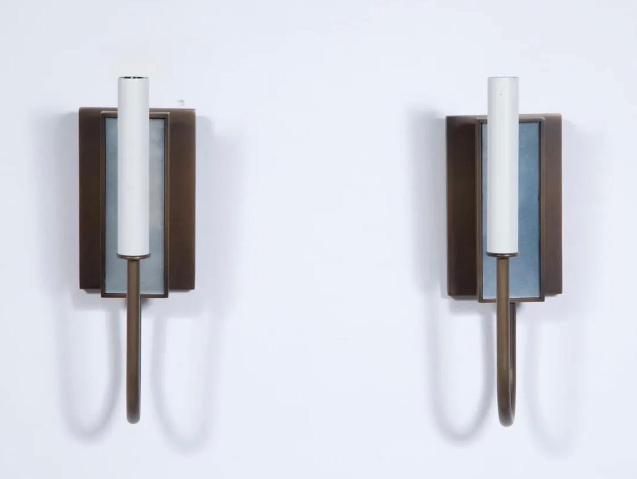 Modern Pair of Urban Electric Edina Sconces