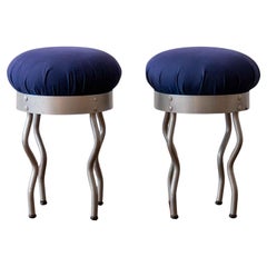 Pair of "Uri" Memphis Style Stools, Per Ivar Ledang for Ikea