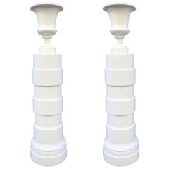 Pair of Urn and Columned Torchieres