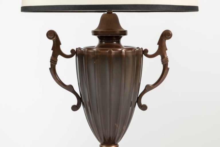 Neoclassical Pair of Urn Form Table Lamps by Chapman For Sale