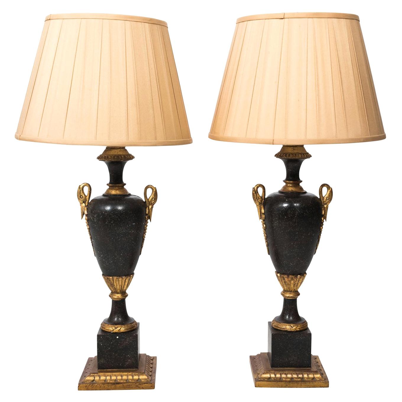 Pair of Urn Shaped Lamps