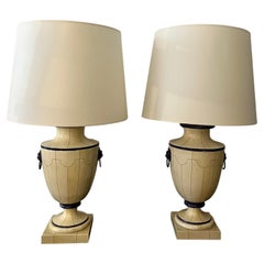 Pair of Urn Shaped Table Lamps by Jean Roger, France, 1950s