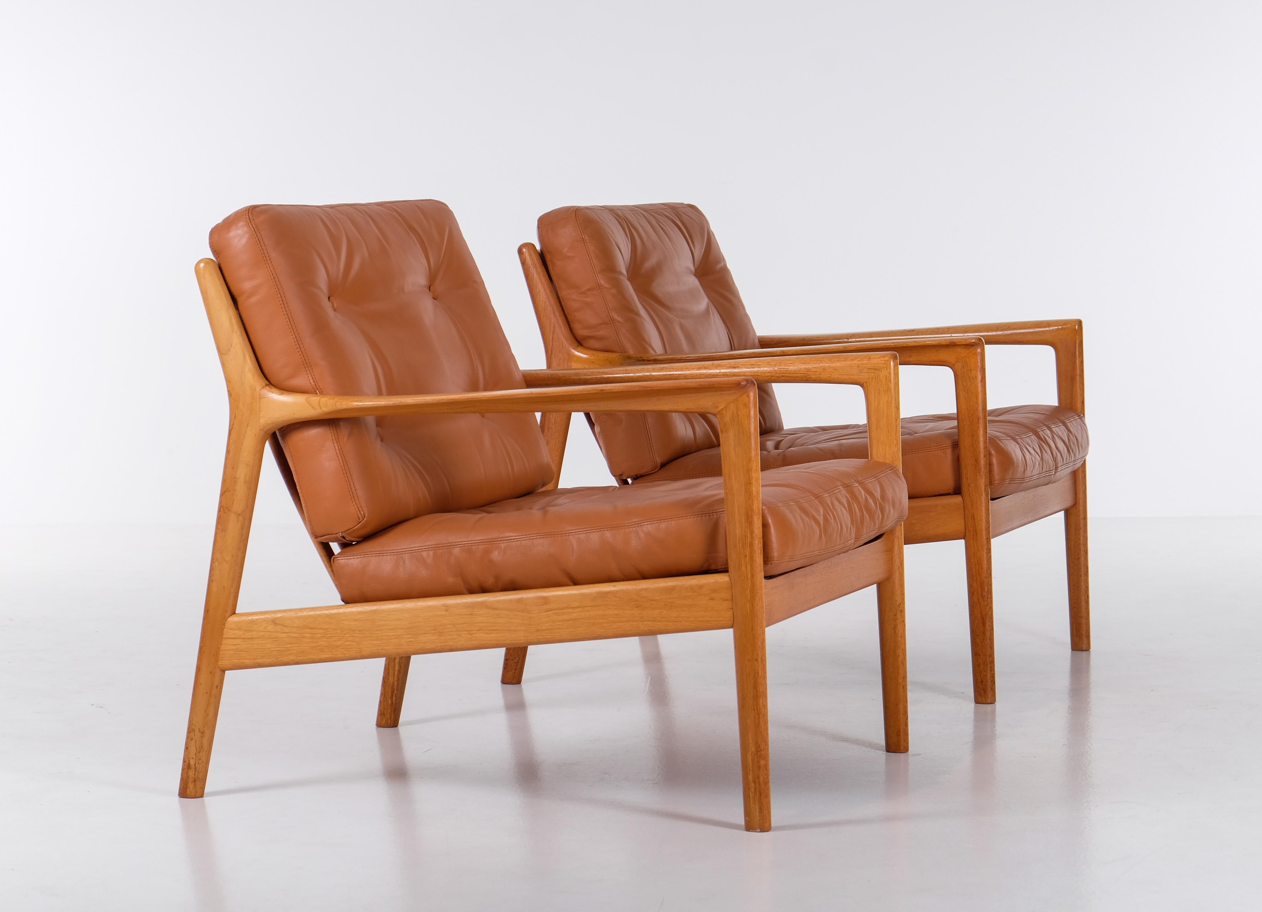 Pareja de USA-75 de Folke Olsson para DUX, años 60 Escandinavo moderno en venta