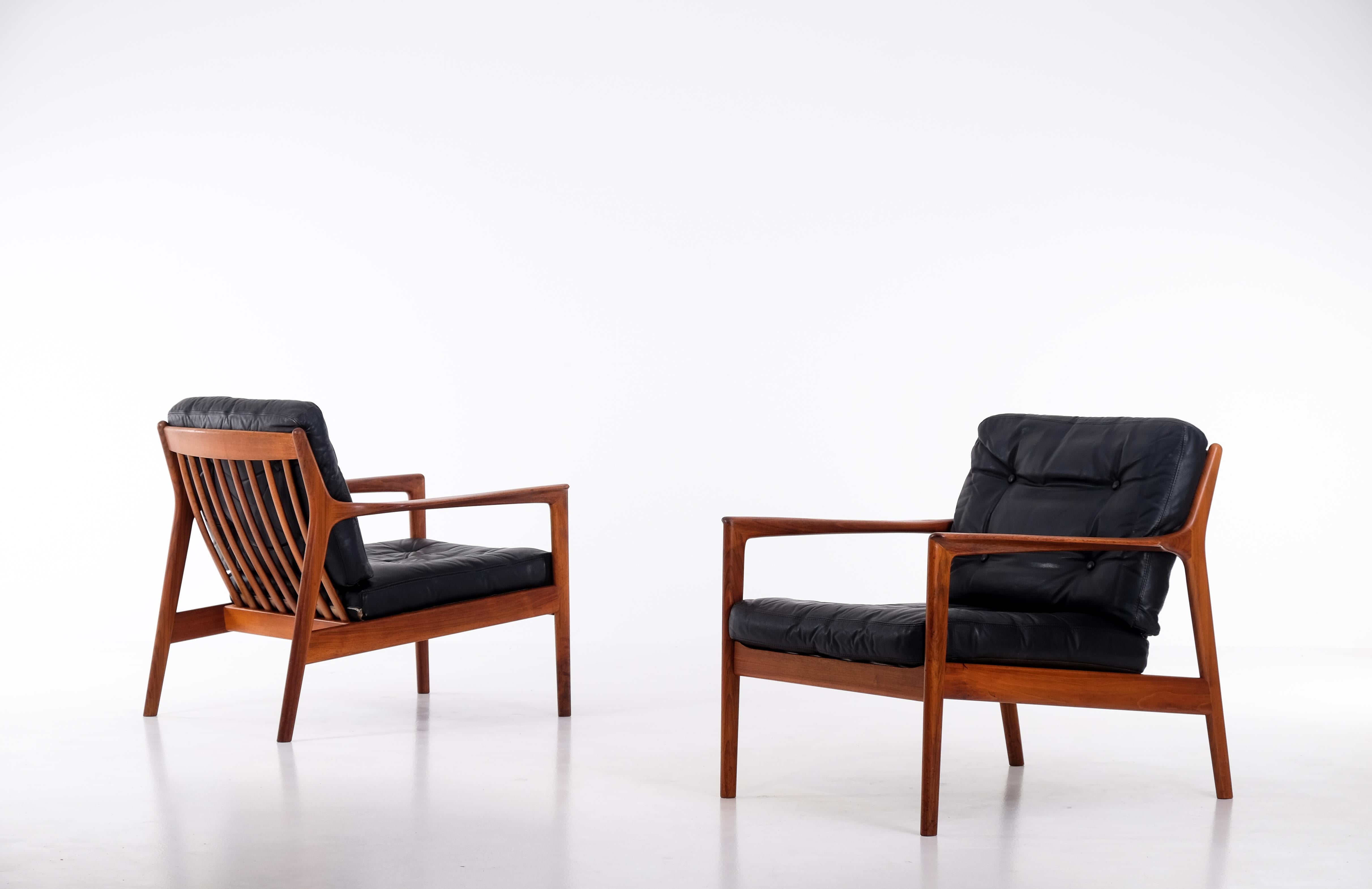 Mid-20th Century Pair of USA-75 by Folke Olsson for DUX, 1960s For Sale