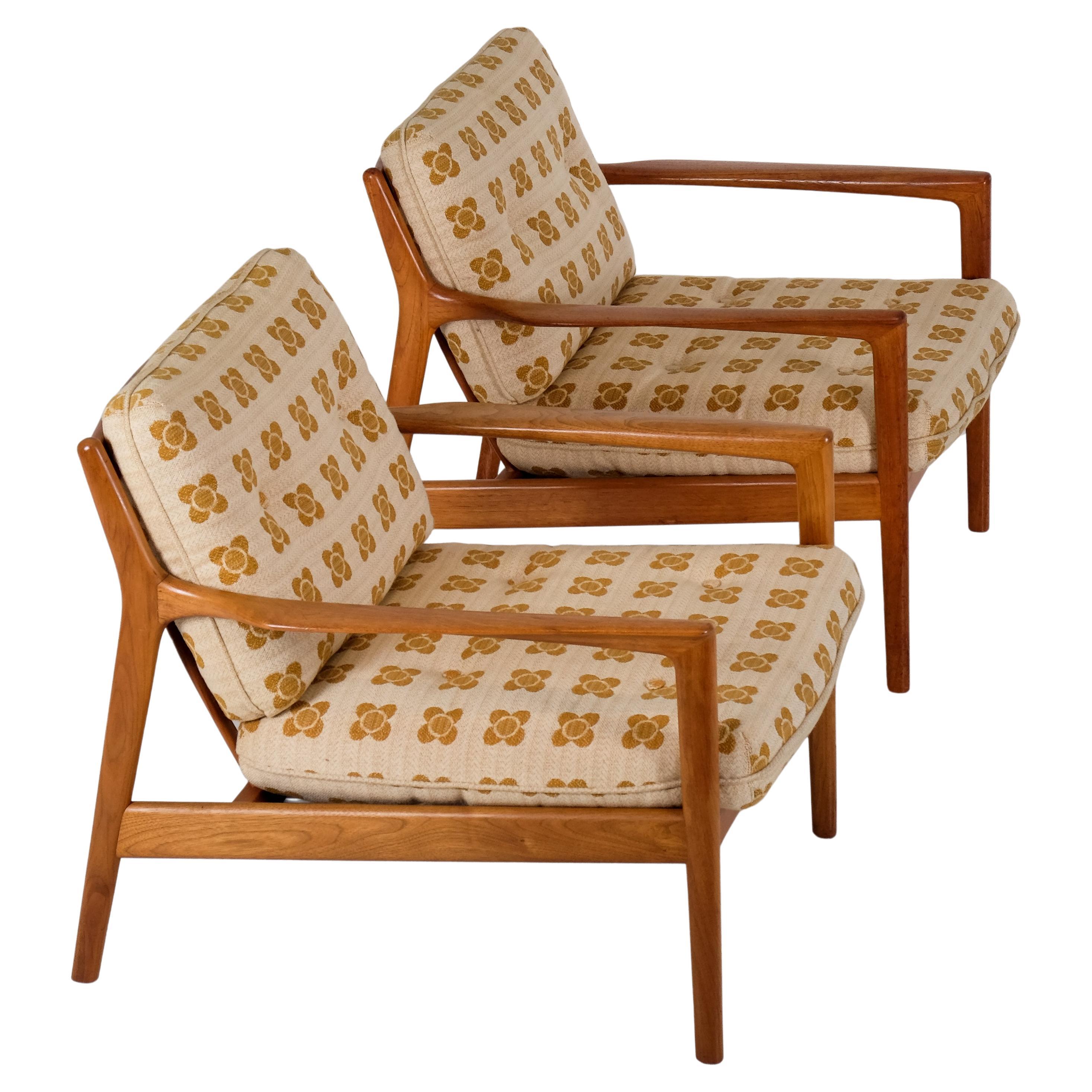 Pair of USA-75 by Folke Olsson for DUX, Sweden, 1960s