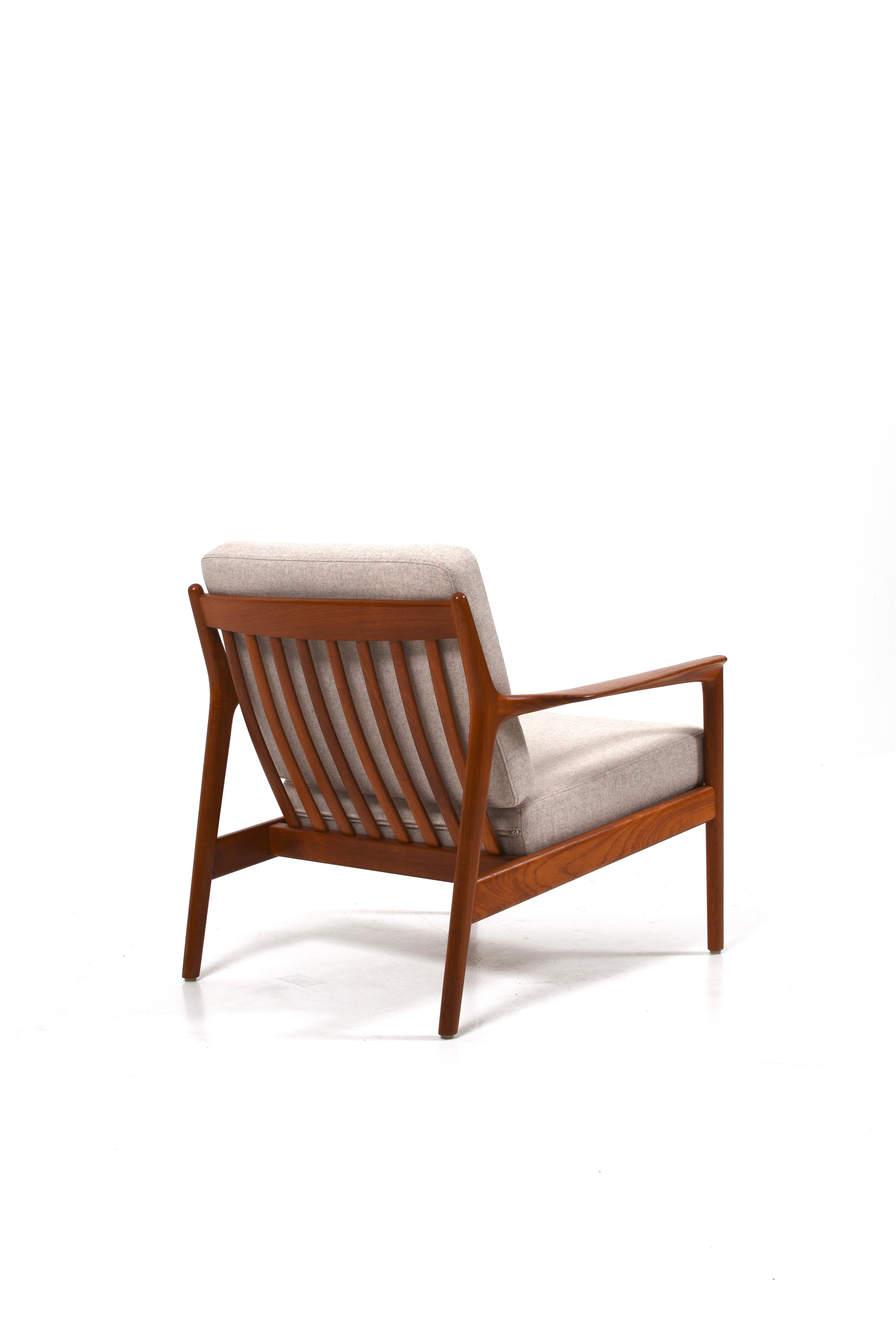Pair of “USA 75” Teak Lounge Chairs by Folke Ohlsson for DUX, Sweden, 1960s For Sale 3
