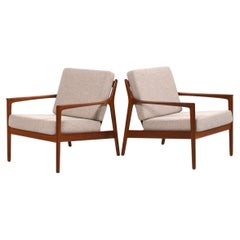 Vintage Pair of “USA 75” Teak Lounge Chairs by Folke Ohlsson for DUX, Sweden, 1960s